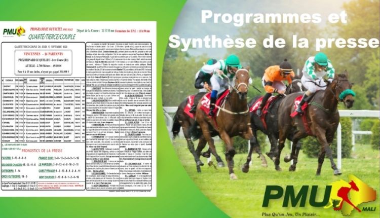 pmu programme officiel pdf